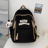 Schoolbag Contrast Color Girls Backpack 1011 Hot Sale ins Simple Casual Student School Bag Korean Simple Large Capacity Backpack