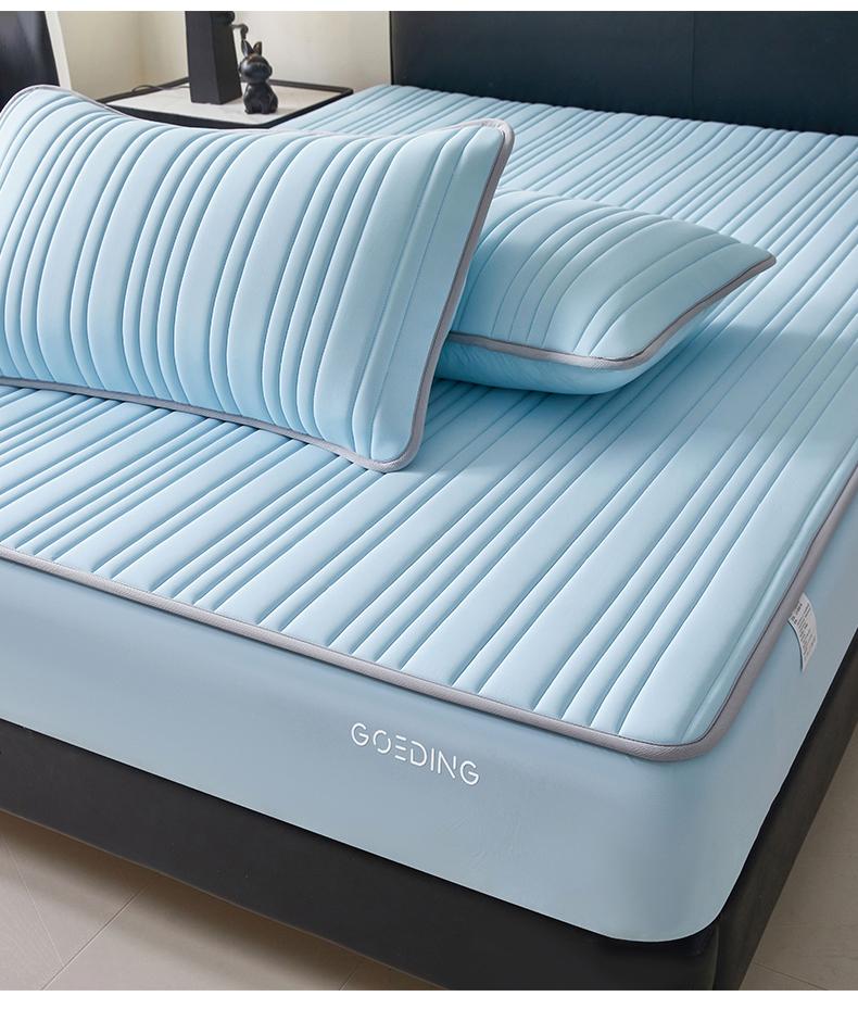 Summer Spandex Cool Feeling Silk Bed Sheet Cool Mat Summer Blanket Four Piece Set 0.28 Cool Feeling Value Summer Cool by Air Conditioning
