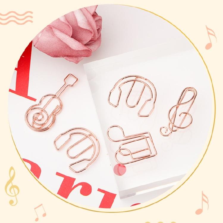 50Pcs Mini Paper Clip Music Note Shaped Paper Clip Home Office Note Paper Clips