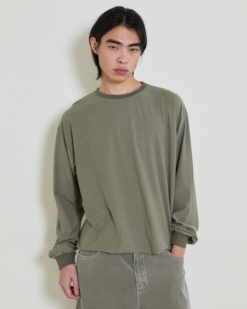 Diaendeukweseucheon Slub Long Sleeve T-Shirt / Khaki