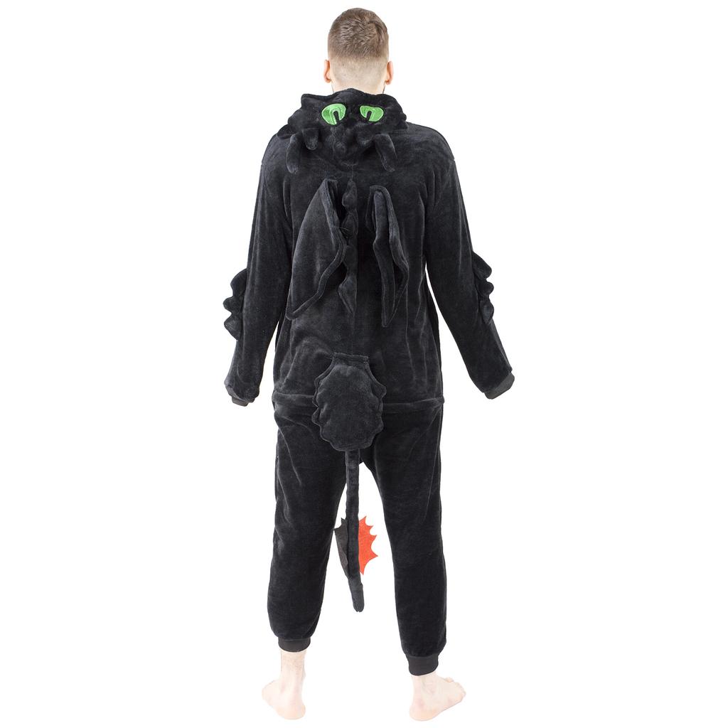Kigurumi overal teplé pyžamo Night Fury Toothless pánský overal m S
