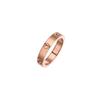 18K Heart-Shaped Couple Rings with Diamonds - 520 Peach Heart Titanium Steel Ring