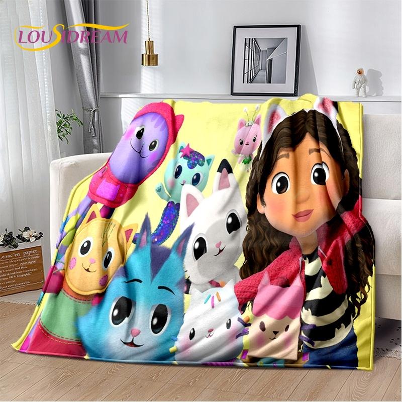 Cartoon Cute Gabbys Dollhouse Girl Soft Blankets,Keep Warm Throw Blanket Comfortable Blanket for Picnic Beds Sofa Home Bedroom