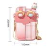 780ML Water Bottle Portable Cartoon Outdoor Sport Water Cup Leakproof with Straw Drinkware for Camping Hiking Running