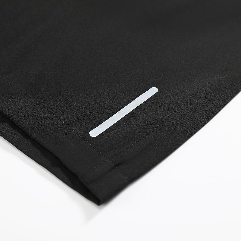 Men's 2025 Summer Reflective Sports Shorts - Ice Silk, Zipper, Four-Way Stretch, Casual Five-Point Pants