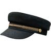Summer Thin Imitation Cotton And Linen Breathable Versatile Cap Gold Chain Octagonal Hat Flat Top Hat Trendy Hat