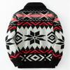 Men's Jacquard Pattern Cardigan Sweater Button Down Knitted Sweaters Fall Winter Long Sleeve Shawl Collar Sweater Cardigans for Male Knit Jackets