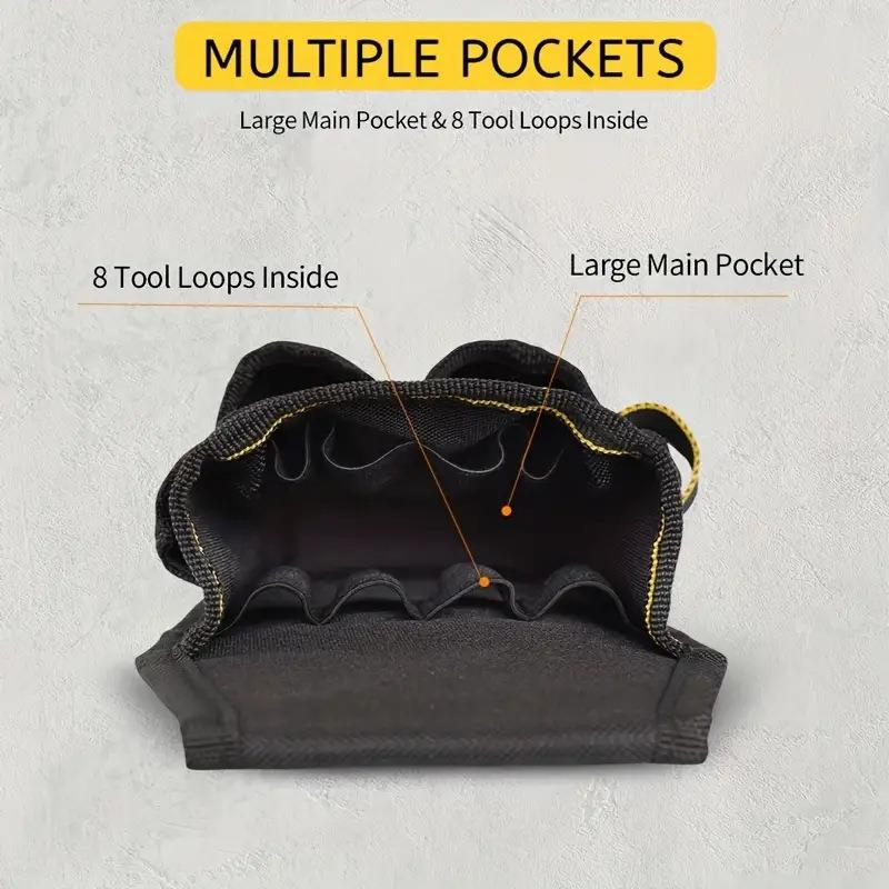 Heavy Duty Canvas Tool Pouch Multifunctional Oxford Electrician Waist Bag Small Hardware Tools Organizer