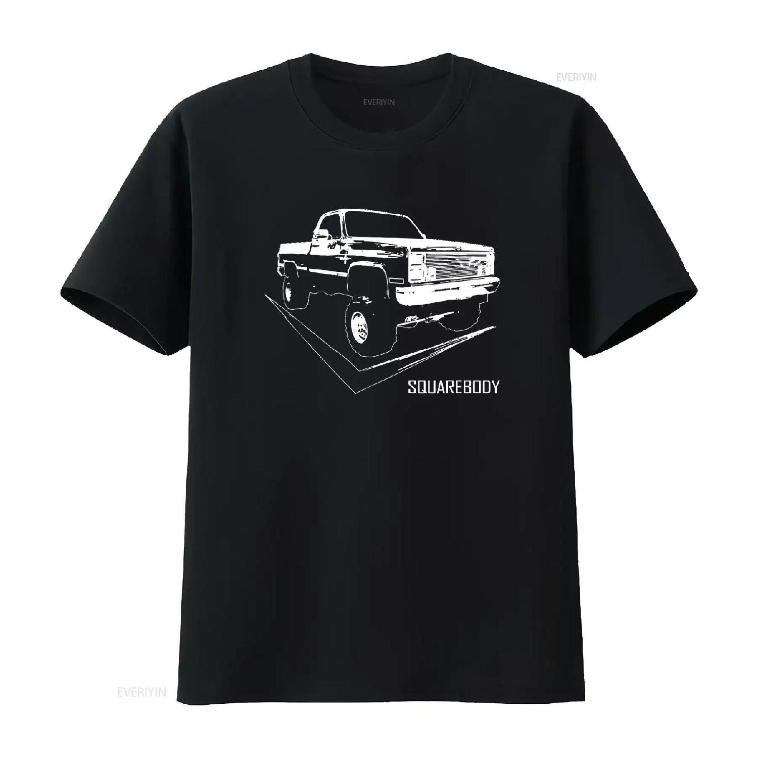Classic Square Body Truck Squarebody T Shirt vintage Washed Soft designer clothes homme Comfortable Breathable fashion graphic XXXXXL разноцветный