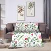 Holiday Festive Christmas Flannel Blankets Soft Throw Blanket for Living Room Travel Pattern Bedspread Sofa Bed Cover
