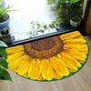 1 Stück Sonnenblumen Halbkreis Willkommens-Fußmatte Rutschfest für Außenbereich Terrasse Veranda Küche Badezimmer Eingangsbereich Bodenmatte