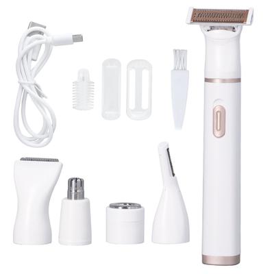 Womens Electric Razor 5 In 1 USB Charge Stainless Steel Heads Detachable Electric Hair Remover for