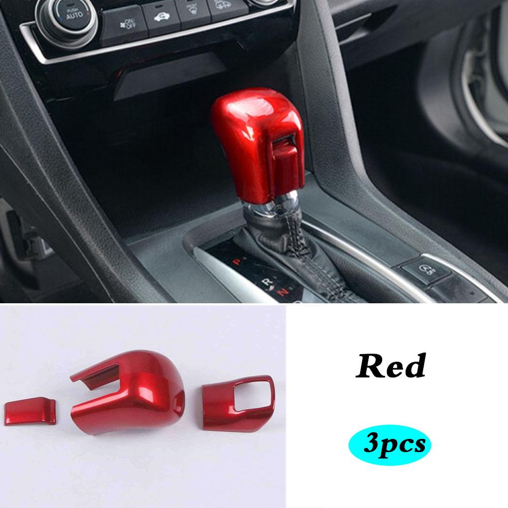 Car Inner Cover Stick Chrome ABS Shift Knob Control Top Lamp Frame Trim Stick For Honda Civic 10th 2016 2017 2018