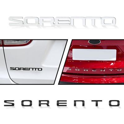 3D ABS SORENTO Logo Litery Tylny Zderzak Klapa Bagażnika Naklejka Stylizacja Samochodu Do Sorento 2004-2020 2021 Akcesoria Samochodowe