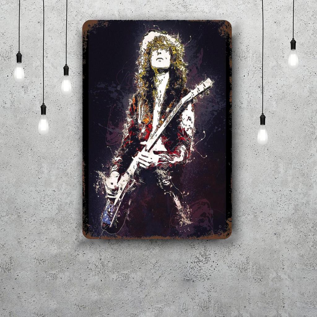 Jimmy Page Metal Signs Wall Decor Vintage Tin Signs Captain Metal Poster Decor for Bar Pub Club Wall Decoration