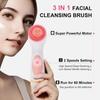 3 In 1 Electric Cleansing Brush Vibrations Facial Cleaner Face Massager Sonic Rotating Cleansing Brush Face Deep Cleansing Tools