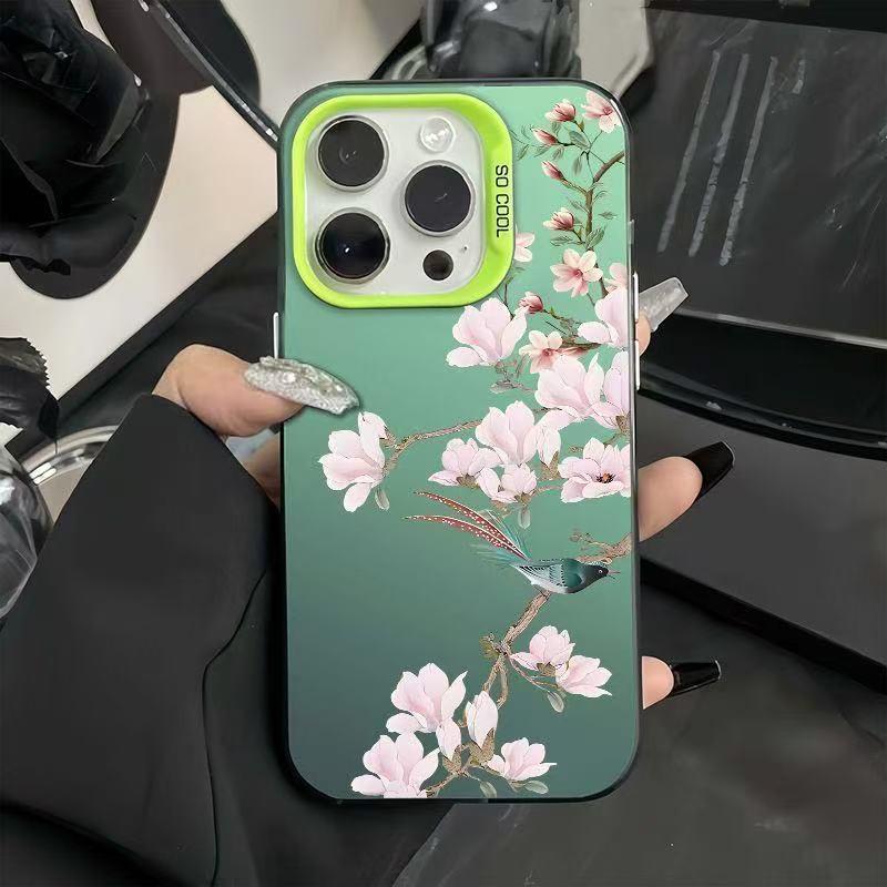 

Floral Birds iPhone 17 Promax Case: Japanese & Korean Style for iPhone 16/15/14/13 iPhone 16 Pro