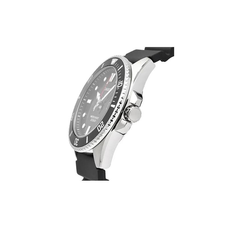 Casio STANDARD Series GENERAL Series 200 Meters Waterproof Quartz Movement Resin Strap Japanese and Korean Watch Men's Watch Black Dial MDV-107-1A1JF