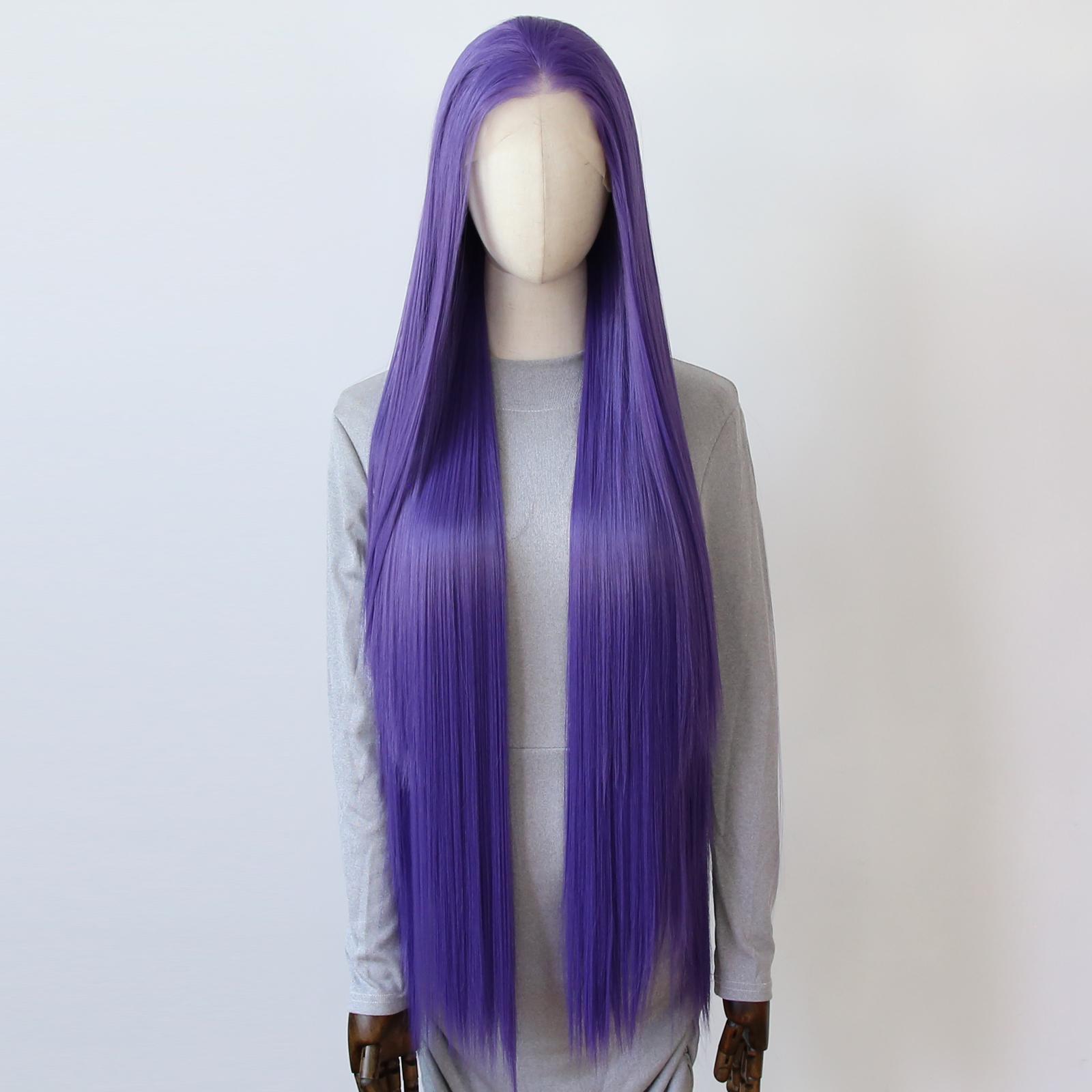 Dark Purple Synthetic Lace Front Wig