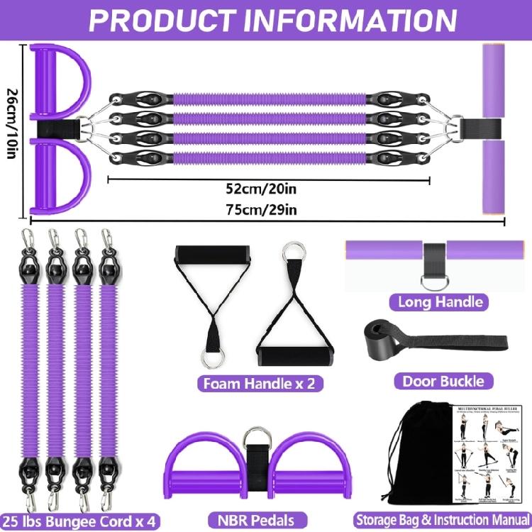 Full Body Sculpting Exercise Equipment Nonslip Foot Pedals Resistance Band For Safe Training