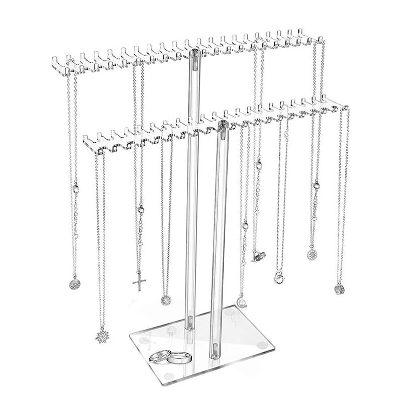 Halskjede Displaystativ Klart Halskjede Oppbevaringsstativ Dame Armbånd Smykkestativ Skrivebord Multifunksjonelt Oppbevaringsstativ