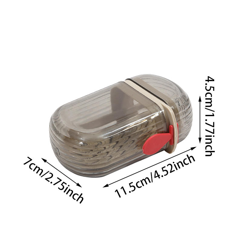 Leakproof Travel Soap Container Drainage Case with Lid Portable Bar Soap Holder for Bathroom Vacation