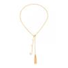 Fashion Snake Bone Chain Imitation Pearl Women's Necklace Exaggerated Gold Long Flowing Su Adjustable Necklace Party Jewelry