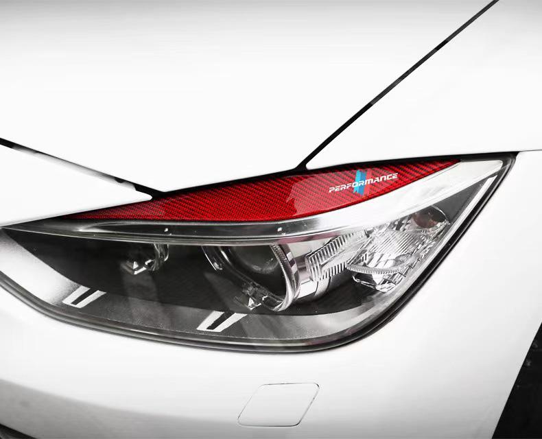 Ochranné nálepky na obočí světlometů z uhlíkových vláken pro BMW řady 3 F30/F35
