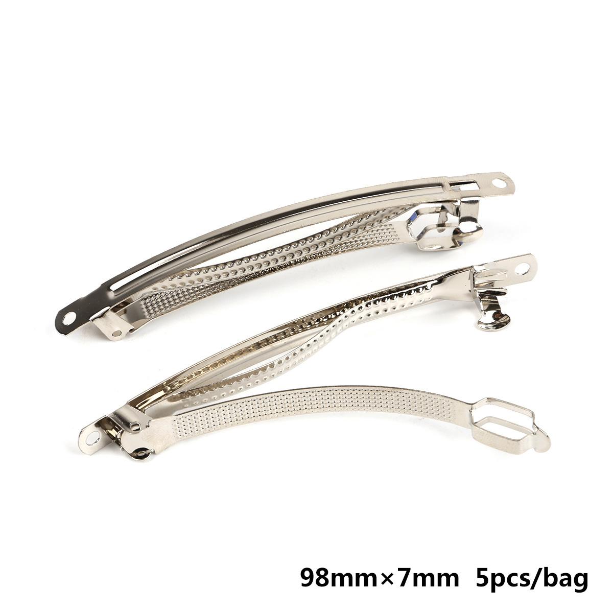 

Праска Різного розміру Гребінець Заколки Кігті Шпильки Шпильки своїми руками Прикраси для волосся Аксесуари Основа 98x7mm 5pcs срібний