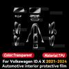 For Volkswagen ID.4 X 2021-2024 Car Interior Center Console Screen Protective Film Anti-scratch Repair Film Sticker Accessories