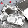 ZISIZ Square Four-Compartment Disposable Paper Dinner Plate