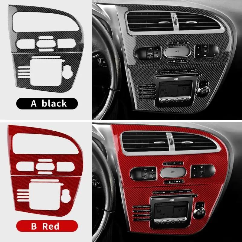 Real Soft Carbon Fiber Sticker For Seat Leon 2005 2006 2007 2008 2009 2010 2011 2012 Car Dashboard Speedometer Panel Accessories