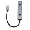 AI Powered USB Hub Voice Control Aluminum Alloy Shell USB 2.0 Hub Adapter for Computer Laptop Tablet