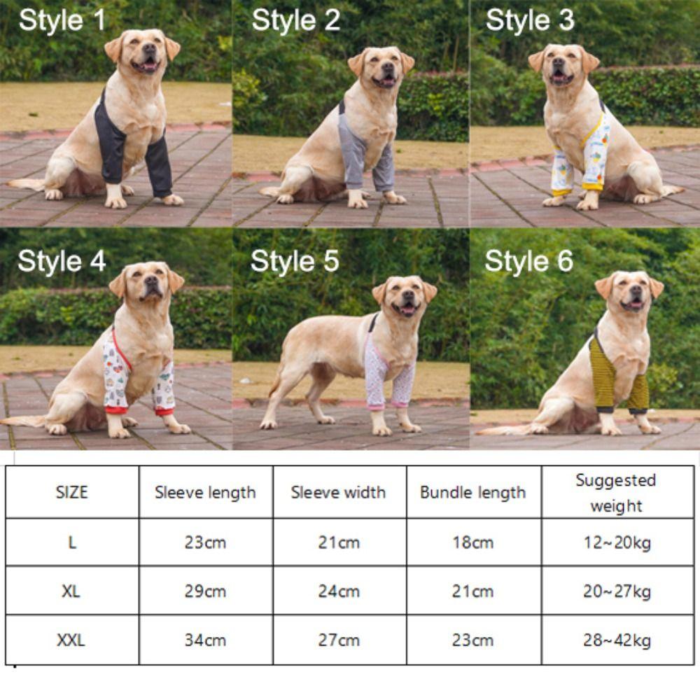 Practical Cartoon Pattern Dog Elbow Sleeves Soft Brace Dog Elbow Protector Shoulder Support Cotton Pet Knee Pads for Elbow Brace