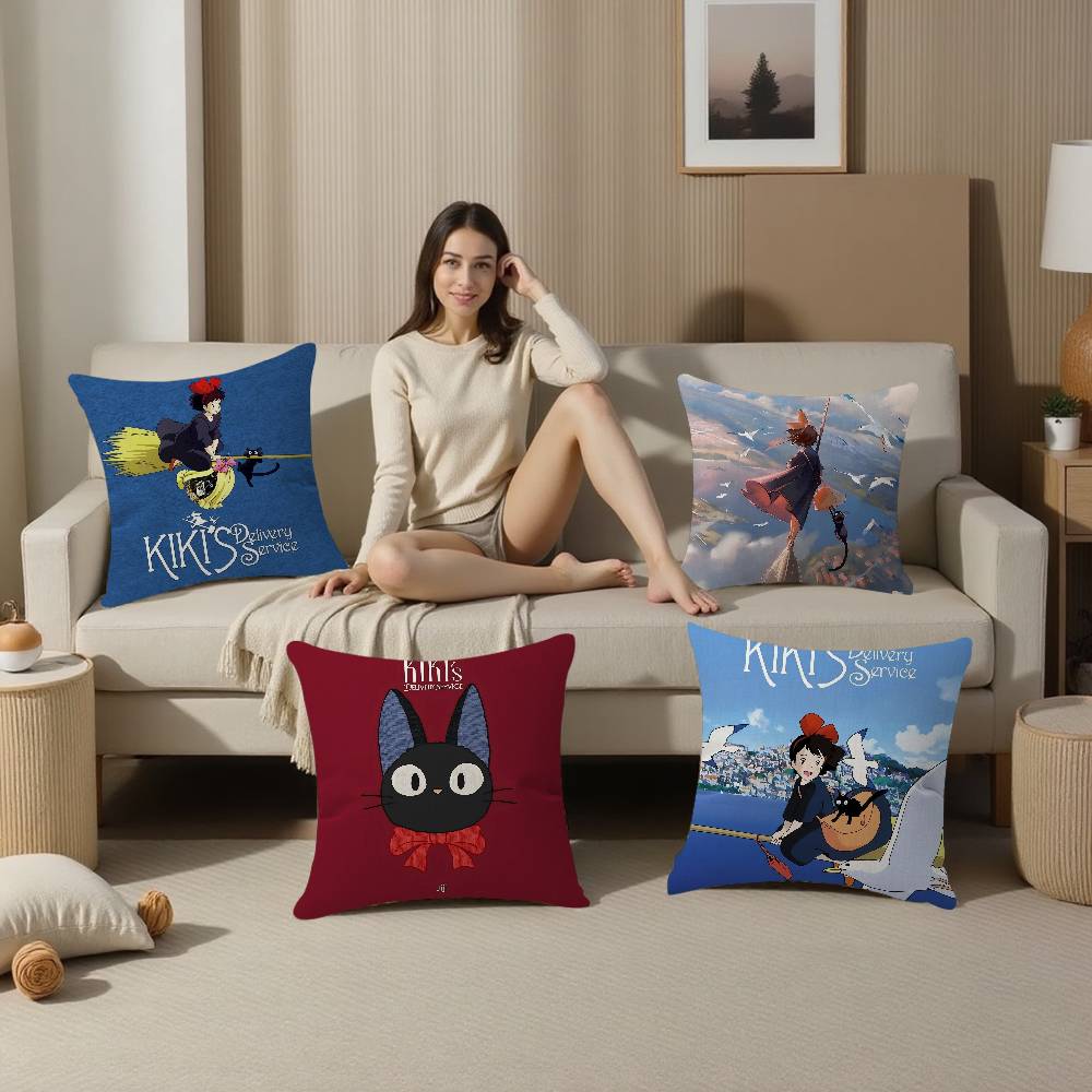 Anime K-Kikis D-Delivery service Personalized Pillow Dust Cover Bedroom Kids Party Decoration Pillowcase Birthday Children Gift