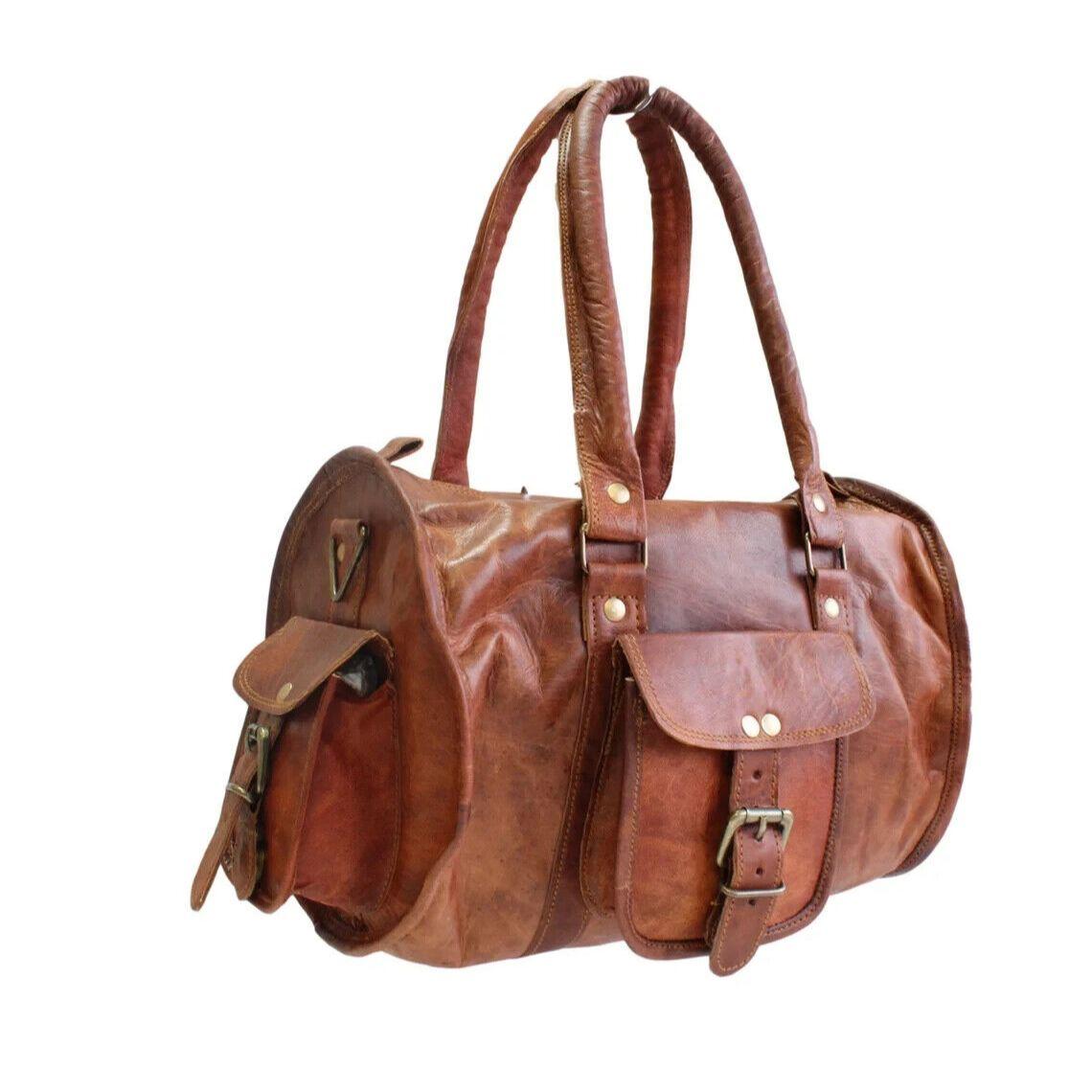 Небольшой кожаный винтажный дорожный чемодан Air Cabin для выходного дня — фото 2