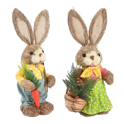 2 buc. Ornament pentru iepuraș de Paște Figurine de iepure rustic drăguț Iepuraș decorativ din spumă Decor pentru casă 35 cm