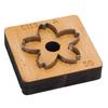 Leather Cutting Mold with   Wood Base Flower Shape Punching Die for Making Keychain Bag Decorations