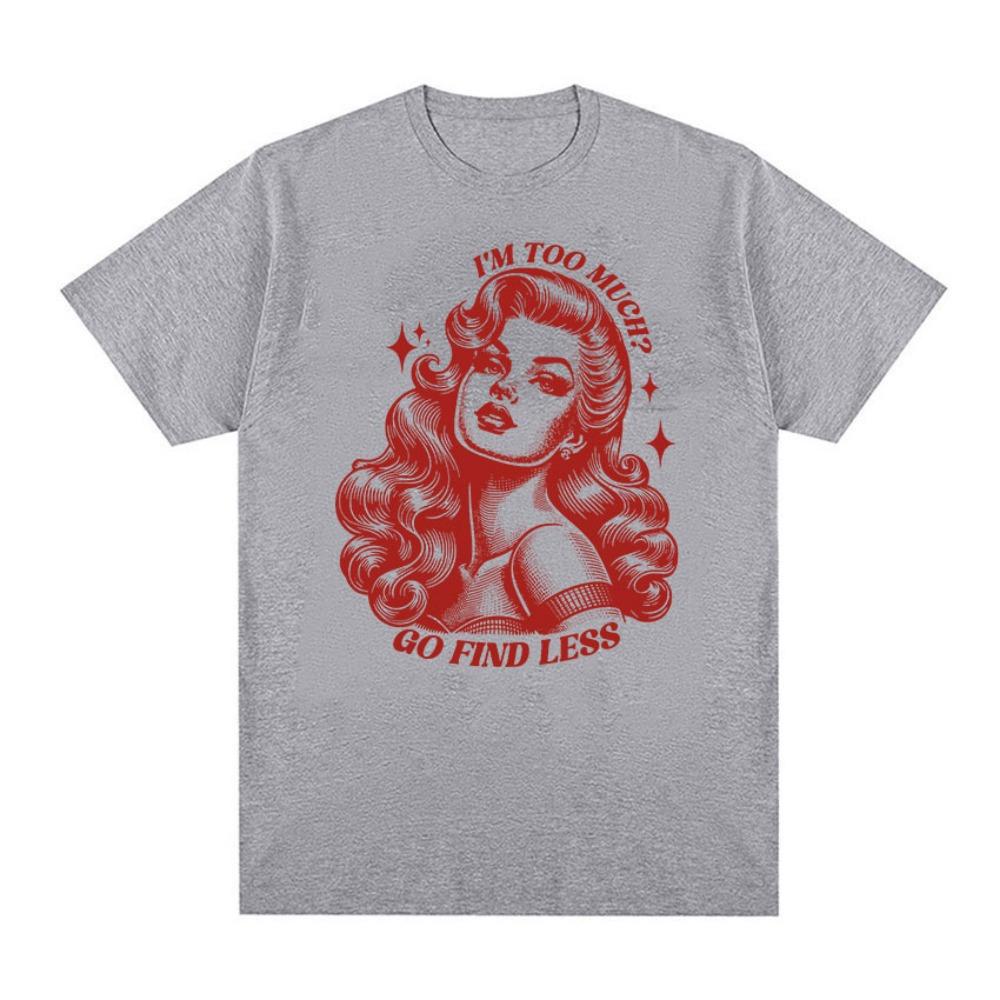 Men's and Women's Fun T-shirt Retro Fashion Aesthetic T-shirt 100% Cotton Loose Casual T-shirt