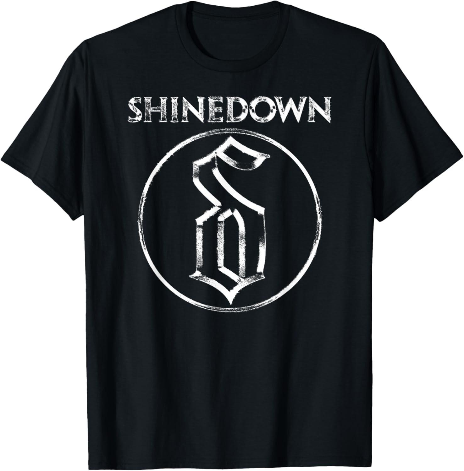 Shinedown Logo T-Shirt Hard Rock Band Music Graphic Tee Size S-4XL NEW S разноцветный