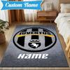 Custom Name Juventus Crest Rug Game Carpet, Floor Mat for Bedroom Living Room Entryway Rug, Home Decor Idea Gift for Christmas Birthday