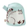 Kusunokibashi Monori MiW Gusseted Cats In a Big Tree In the Light Blue [moritaMiW] Pouch, Park, [A-68090-90-LB]