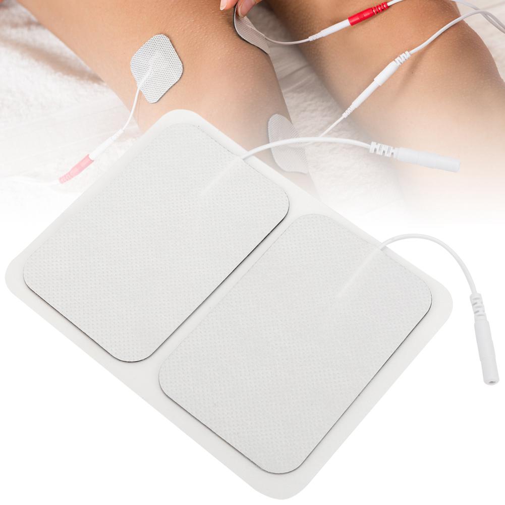 20Pcs Physical Therapy Electrode Pads 6x9cm Nonwovens 2.0 Holes Silicone Contact Pin Electrode