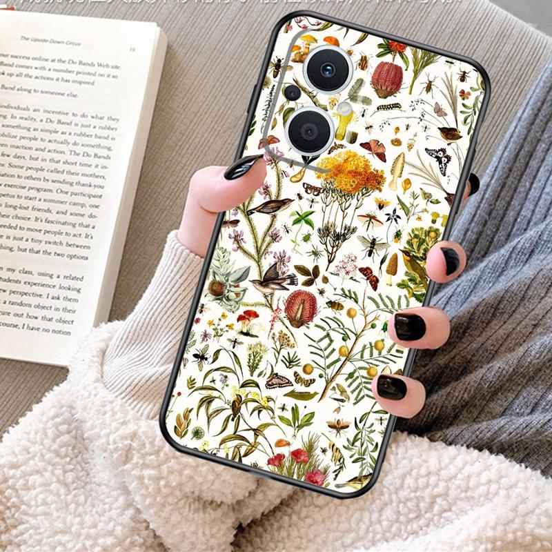 Garden Birds Vintage Tropical FLORAL Case For OPPO Reno 12F 12 13 11 F 8T 7 8 10 Pro OPPO Find X8 X6 Pro X3 X5 Lite Cover Fundas