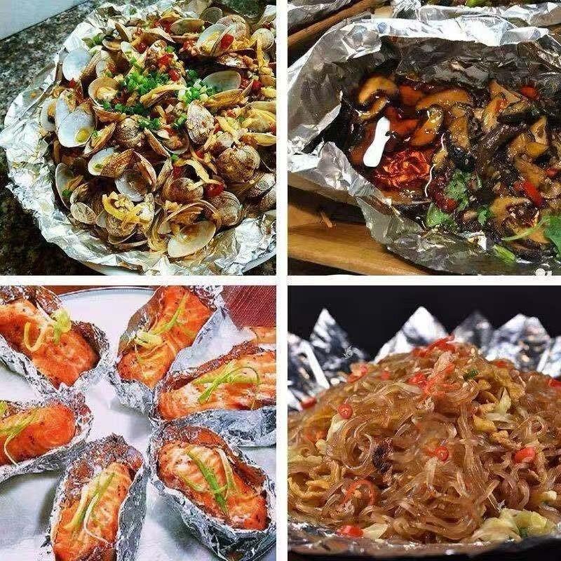 Disposable Aluminum Foil Paper Tin Foil Paper Rolls Household Kitchen Restaurant Cooking Roasted Duck Barbecue Baking Tool