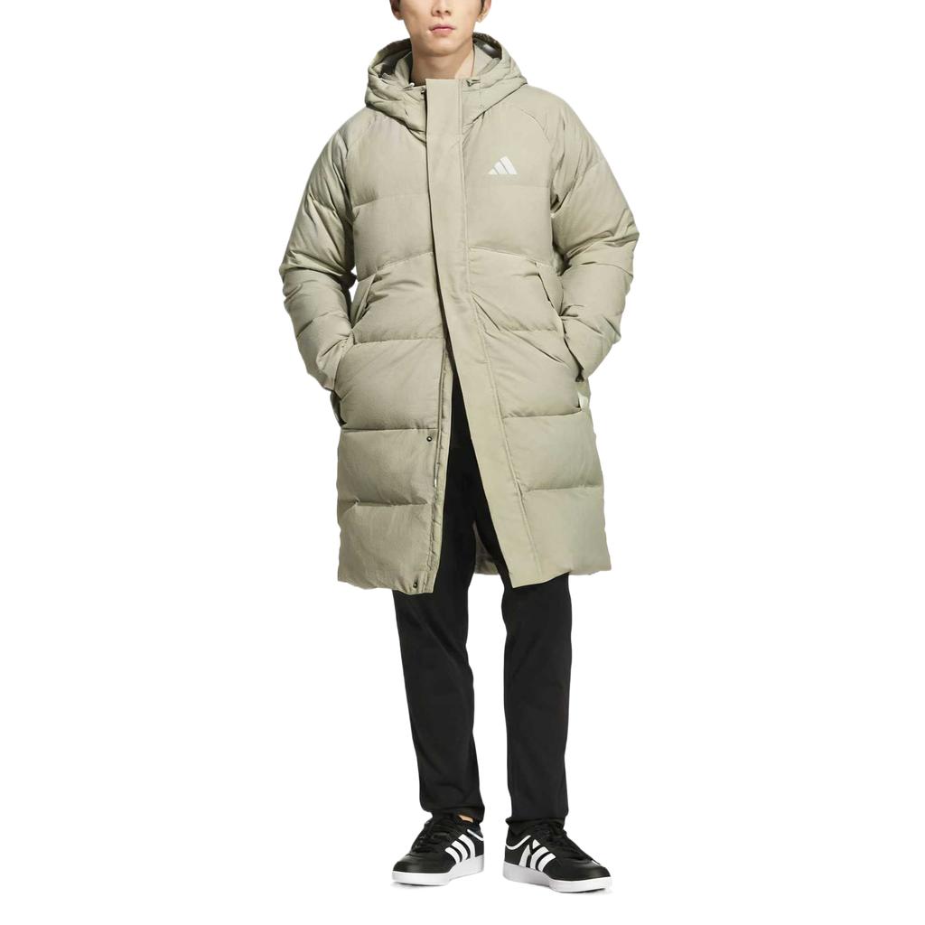 adidas Down Jackets Unisex Light Brown Hooded Moderate KQ5518