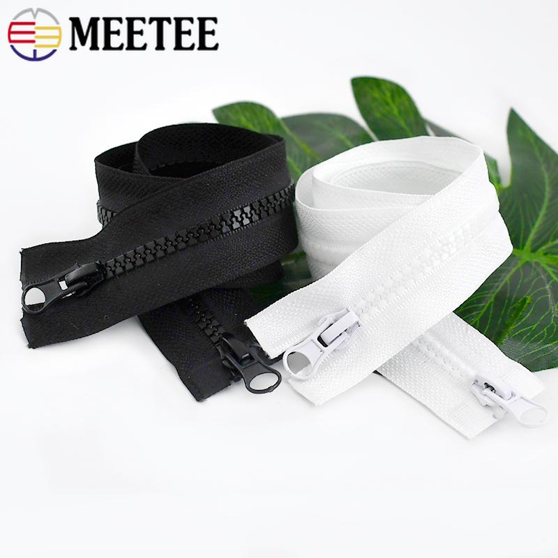 5# 8# 60-300cm Langer Harz-Reißverschluss Nähreißverschlüsse mit Einzel-/Doppel-Schiebern Reißverschluss für Zelt Jacke Kleidung Reparaturzubehör