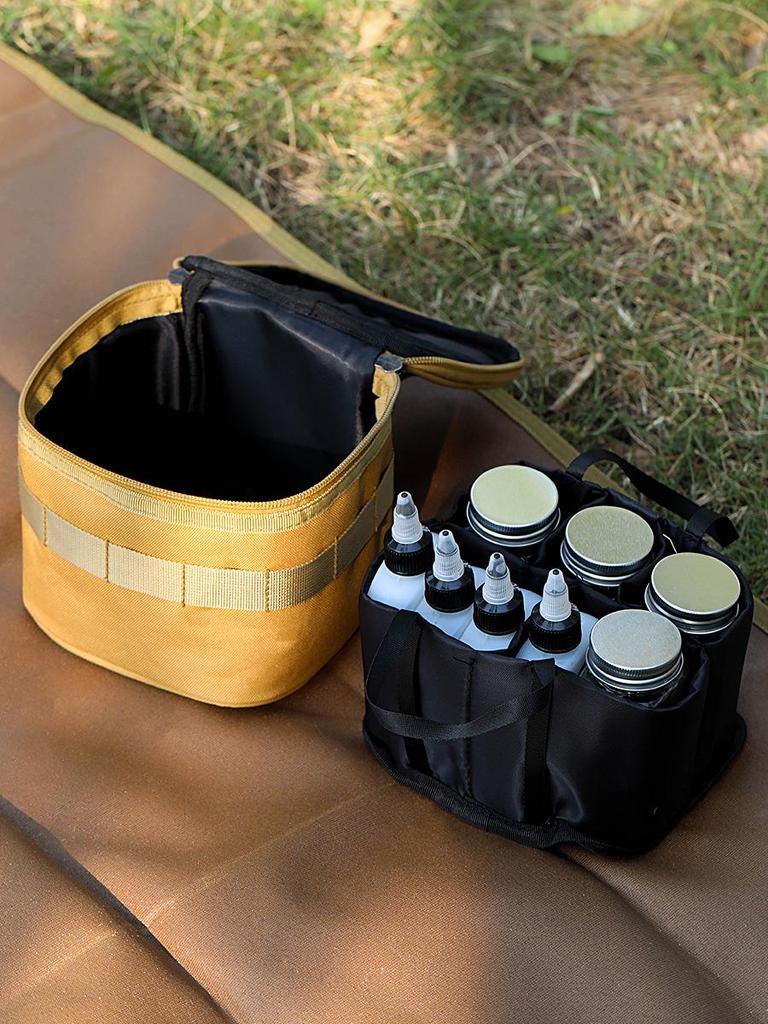 Outdoor Portable Seasoning Bottle Set for Camping and Picnic - Sealed Oil and Spice Storage Bag Combination