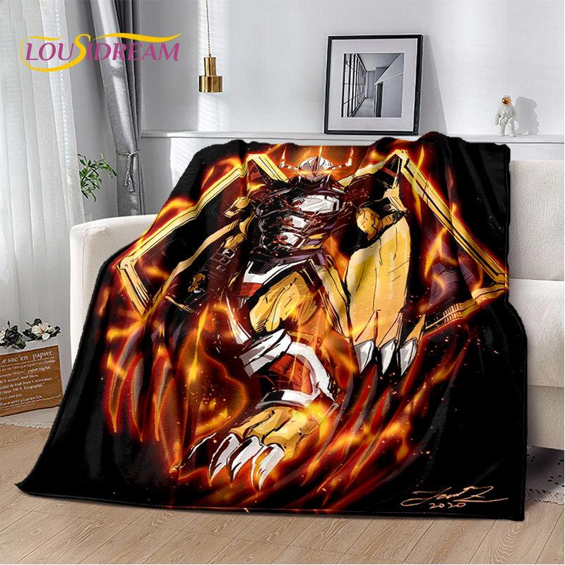 Digimon Adventure Monster Cartoon Soft Plush Blanket,Flannel Blanket Throw Blanket for Living Room Bedroom Bed Sofa Picnic Kids