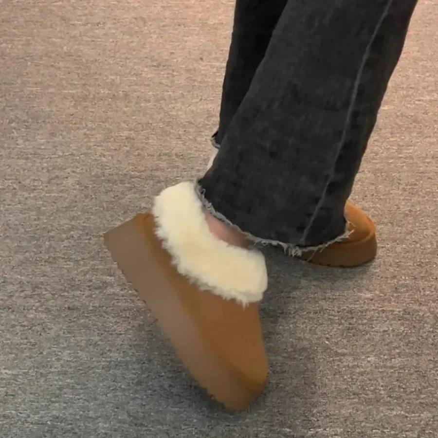 Fashion Female Shoes Chunky New In Winter Platform Waterproof Non Slip Ladies Snow Boots Comfrtable High Quality Padded Y2k Spring 2024
